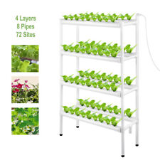 Hydroponics Growing System 4 Layer 72 Sites 8 Pipes PVC Indoor Planting Kit picture