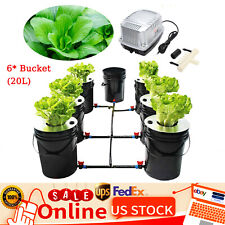 5 Gallon Hydroponics Grow System Kit 6 Buckets Recirculating Deep Water Culture picture