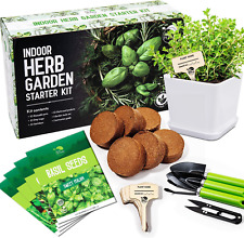 Indoor Herb Garden Kit 10 Non-Gmo Herbs- Window Herb Garden Kit with 10 Reusable picture