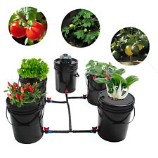 Deep Water Culture DWC Hydroponic Grow System Kit,5 Gallon Round Bucket Set of 5 picture