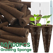 50/100Pcs Grow Sponges Kit 10 Plant Labels for  for Hydroponics Seed Starter/ picture