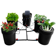 Hydroponics Growing System 5 Gallon Soilless Cultivation 5 Buckets+Reservoir Kit picture