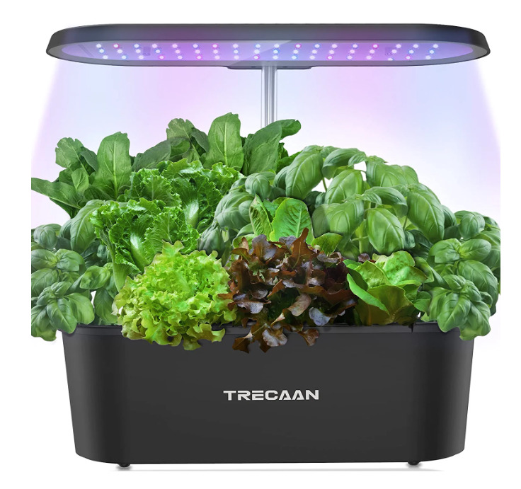TRECAAN 7 Pods Hydroponics Grow System w/ LED Grow Light, Indoor Herb Garden Kit