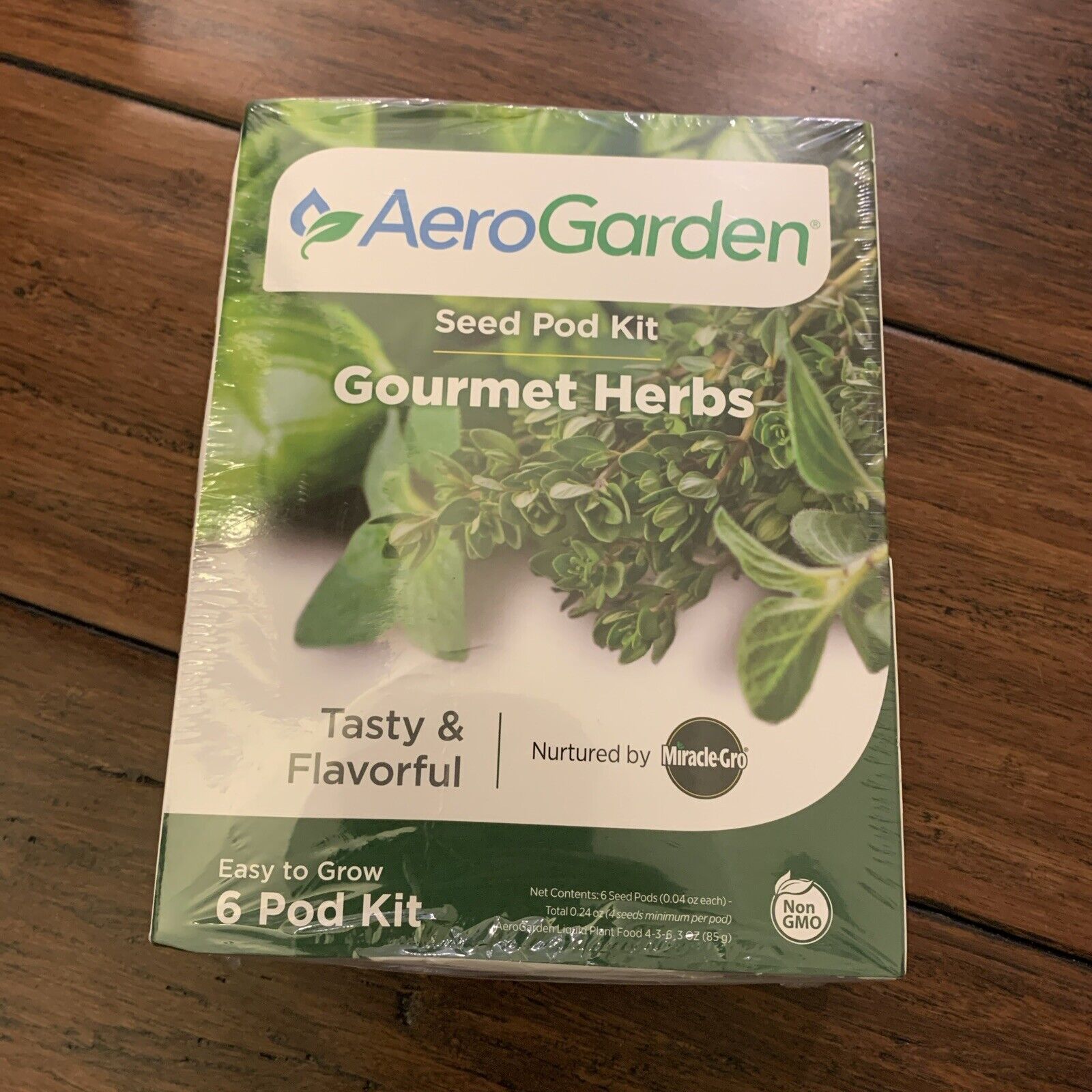 AeroGarden Seed Pod Kit - Gourmet Herbs 6 Pod Kit Non GMO -Mint Basil Dill Thyme