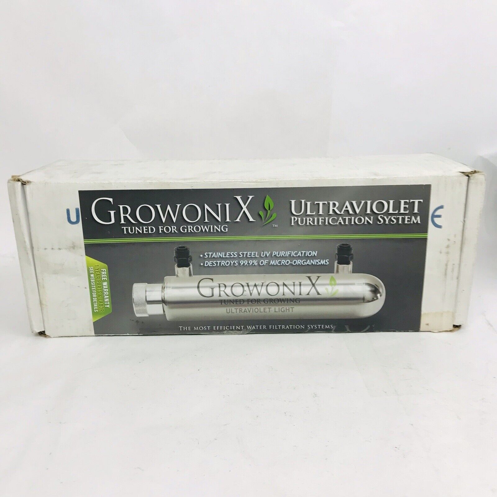 GrowoniX UV-6010 Ultraviolet Filtration Water Filter New Open Box