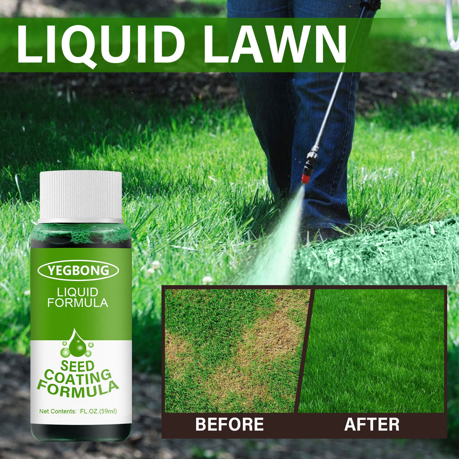 Green Lawn Spray, Lawn Spray Paint, Green Dye for Lawn, 59ml