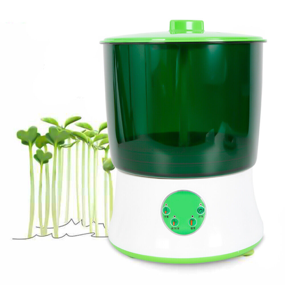 110V Automatic Bean Sprouts Machine 2-Layer Household Seed Sprouter Maker US