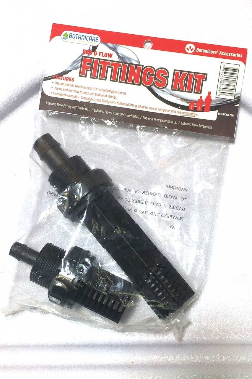 Botanicare Ebb and Flow Fittings Kit Hydroponics Indoor or Outdoor