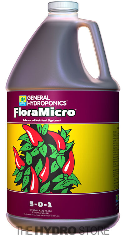 General Hydroponics FloraMicro 1 Gallon -flora gro micro series GH