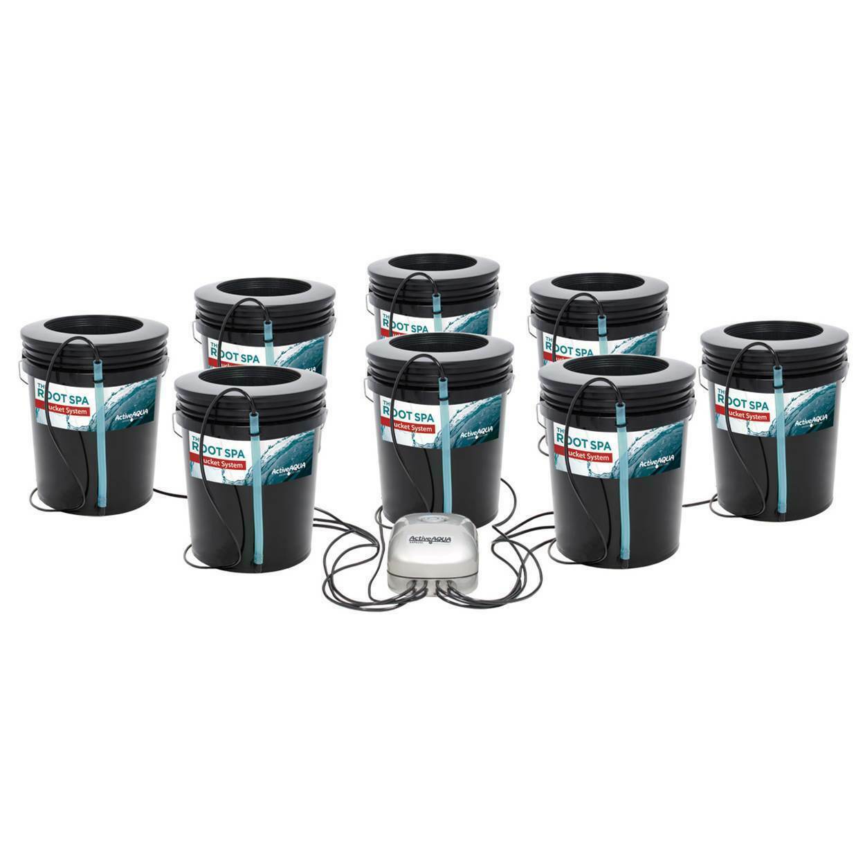 Active Aqua Root Spa 5-Gallon 8 Bucket Deep Water Culture System-SIMPLE/COMPLETE