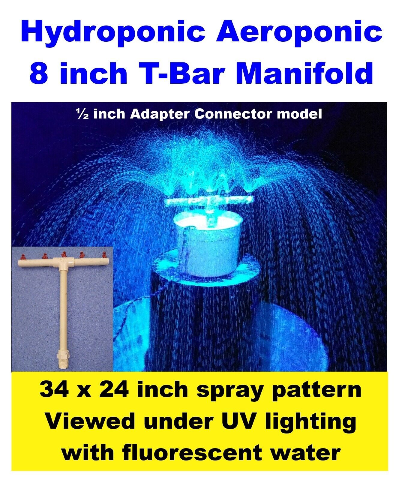 hydroponic clone bucket manifold 5 x 360 deg Sprayers adapter connector