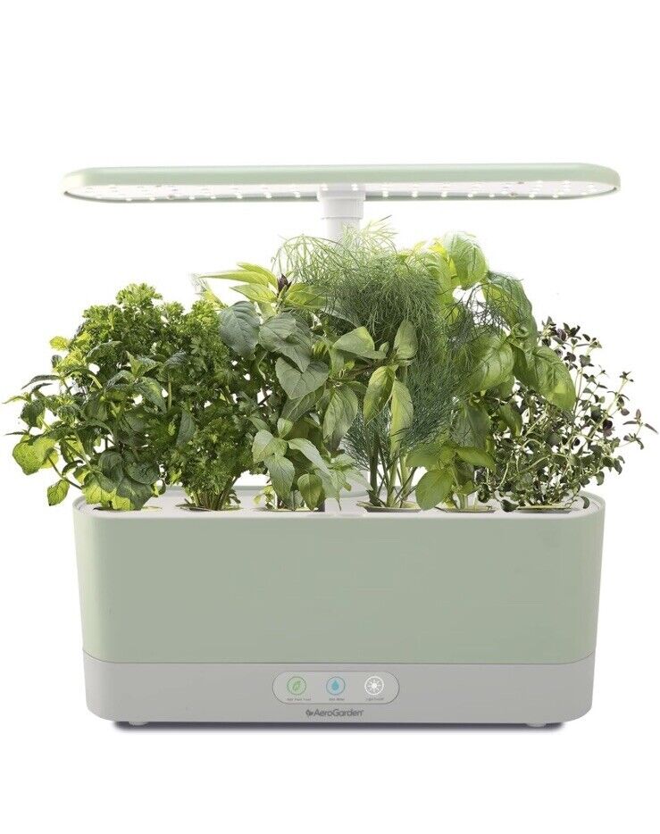 AeroGarden Harvest Slim 6 Pods Garden System Sage New Open Box