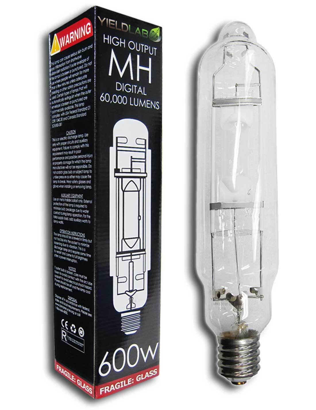 Yield Lab 600w MH Digital hid 600 Watt  Metal Halide Veg Grow Light Bulb