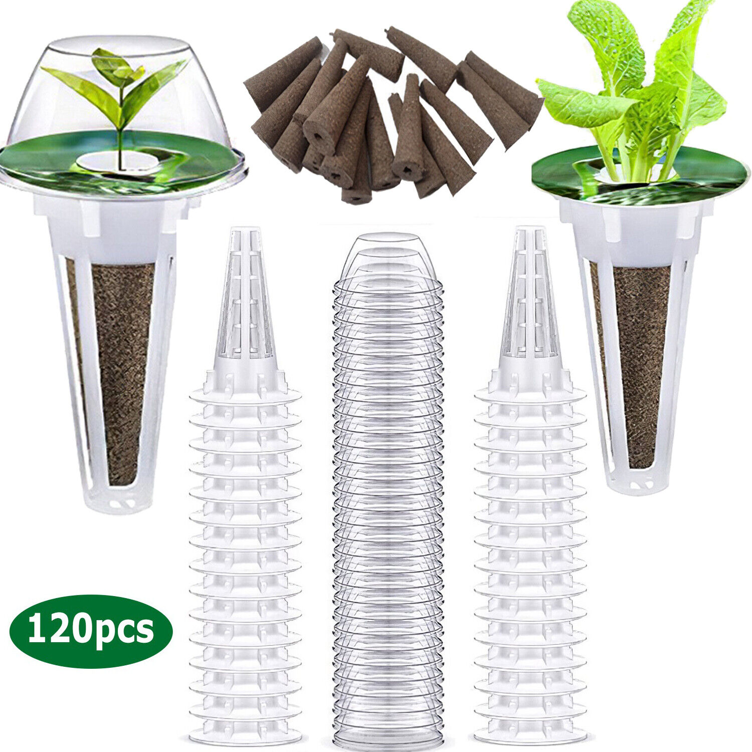 120Pcs Seed Pods Kit Hydroponics Garden Growing Accessories -Seed Starter Pods