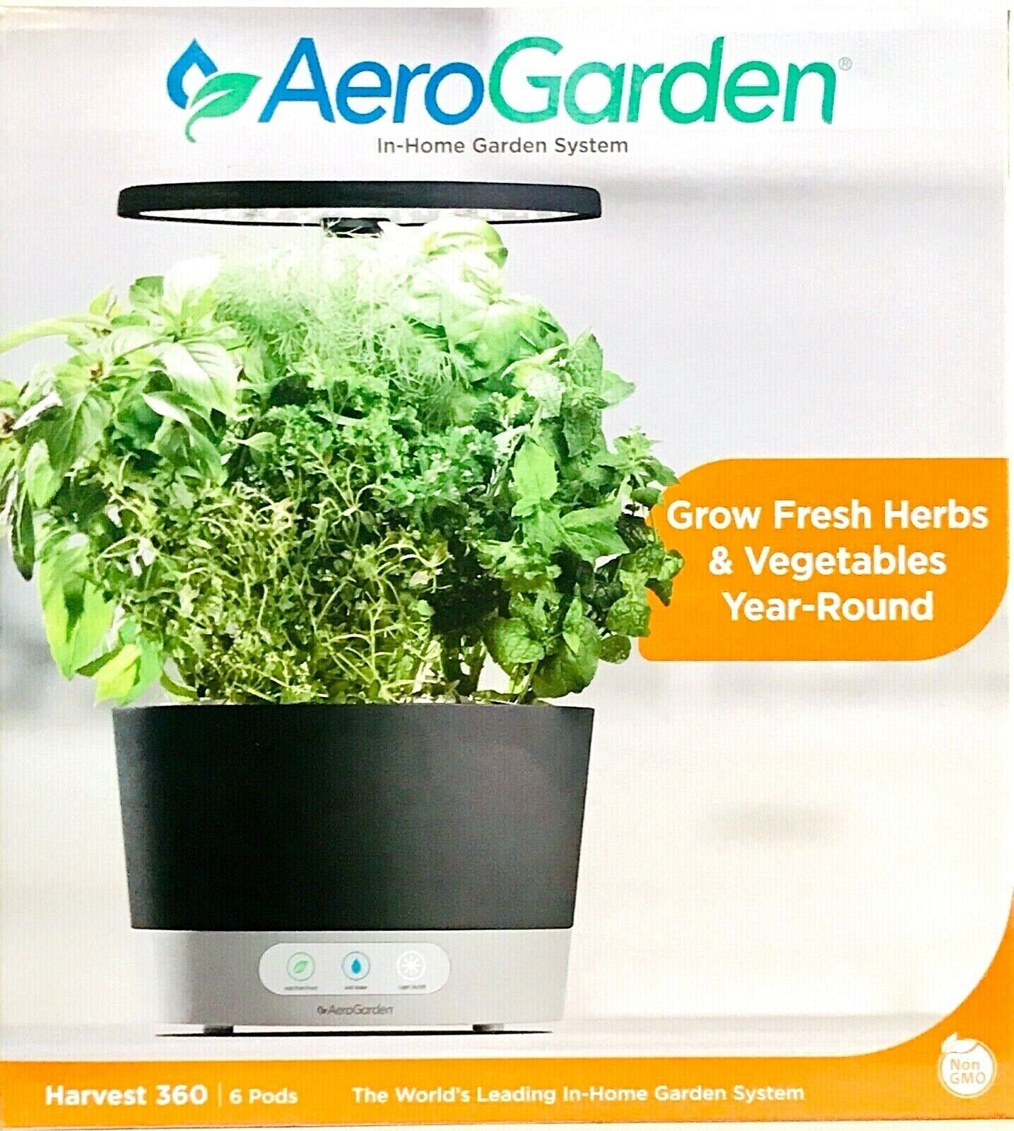 AeroGarden Harvest 360 In Home Garden System Grow Fresh All Year Round 6 Pods 