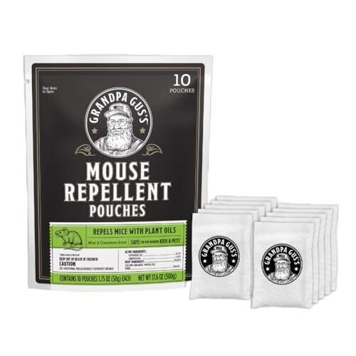 10pk Extra-Strength Grandpa Gus's Mouse Repellent Pouches,Repel Mice&Freshen Air