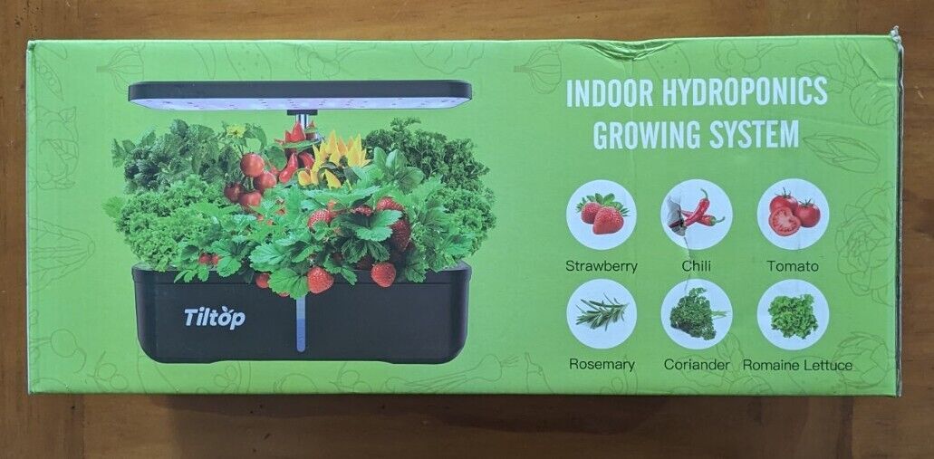 Tiltop Hydroponic Growing System Countertop Garden 12 Pods Automatic Pump Timer