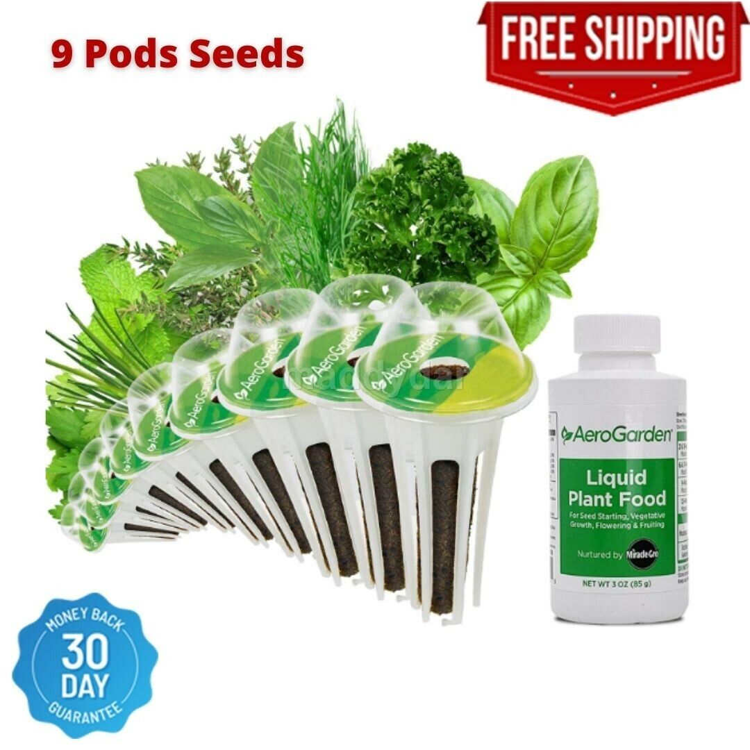 Gourmet Herb Seed Pot Kit 9 Pods Germination IndooGardening Grow (Pods Only)