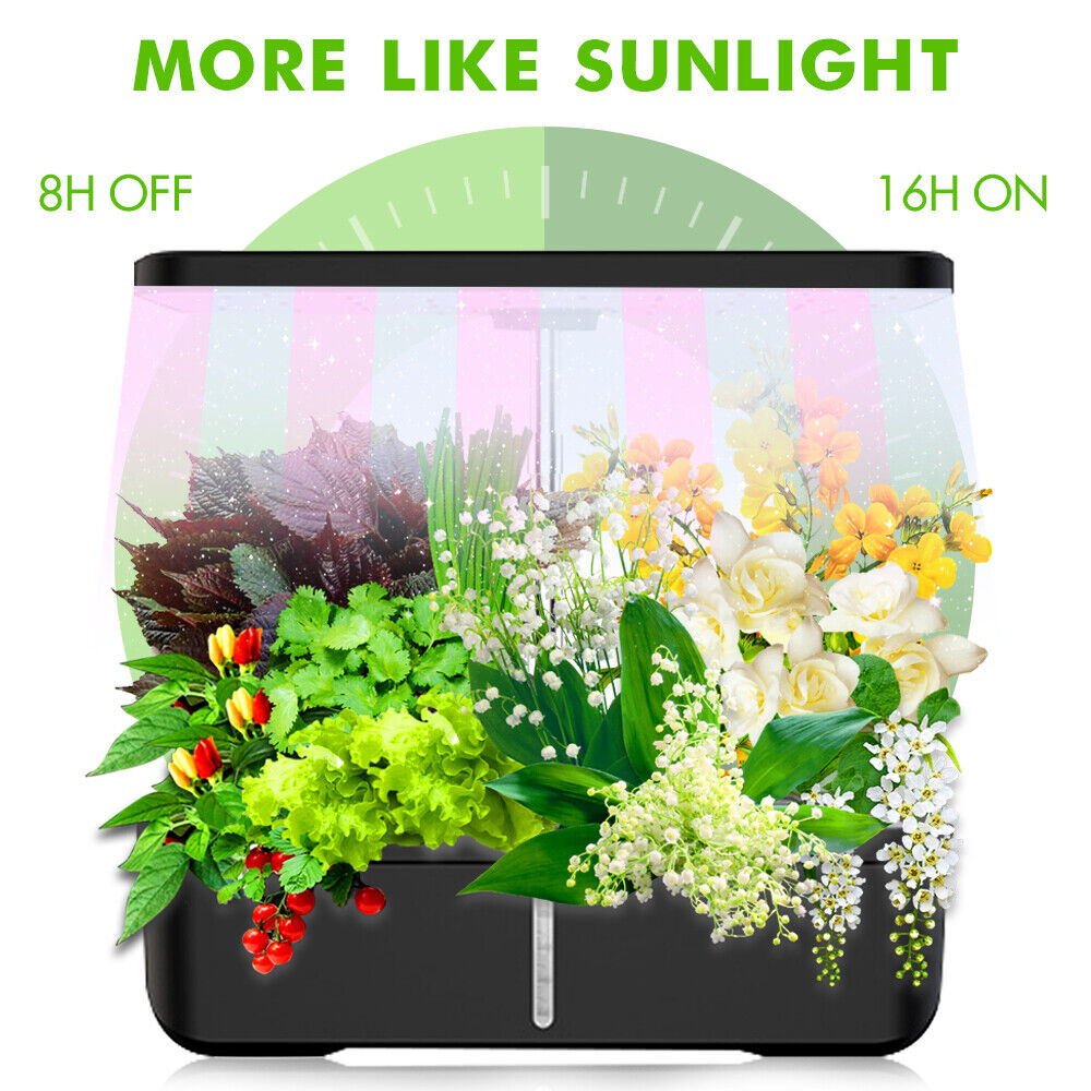 Hydroponics Growing System, 12 Pods Indoor  LED Full-Spectrum Plant Grow Light