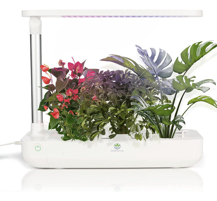 NEW- Hydroponic Growing System Indoor Herb Garden - Starter Plant 9 Pod- White