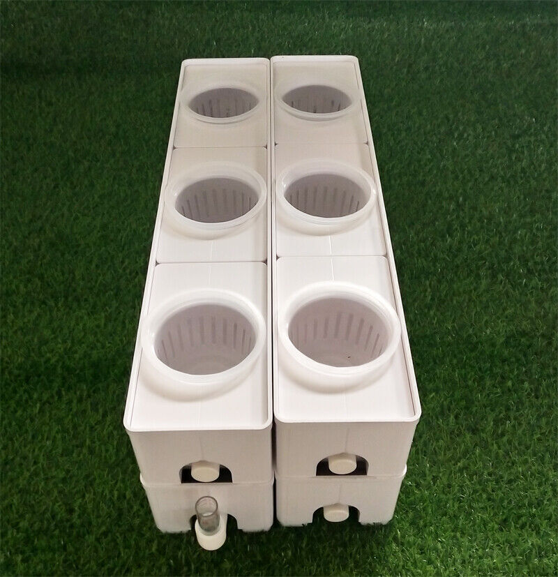 Square Hydroponic Site Grow Kit 6 Holes Plant System Grow Kit with Nest Basket 
