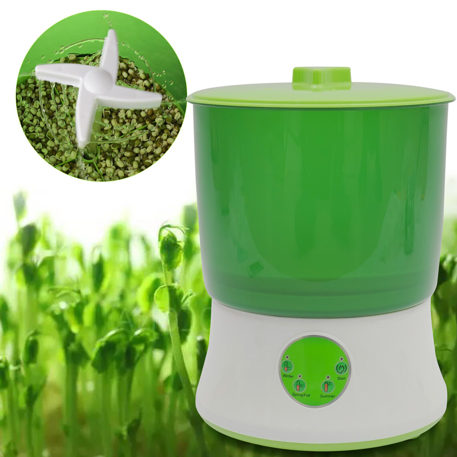 Automatic Bean Sprouts Machine Dual Layer Bean Sprout Maker Home Tool 20W