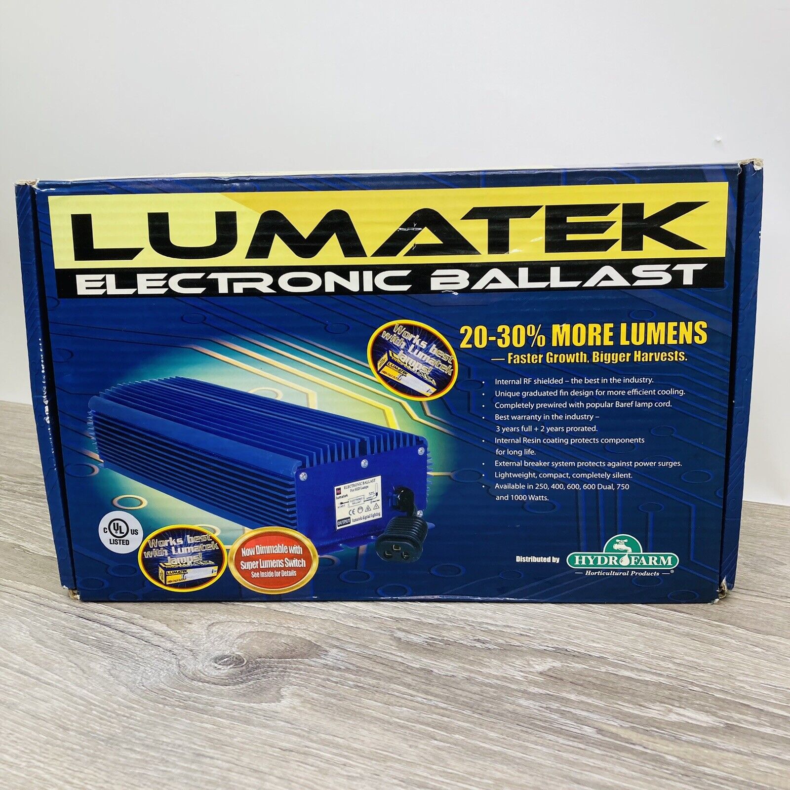 Lumatek LK600 600 Watt 120/240 Dimmable Electronic Ballast Grow Lights w/ Box