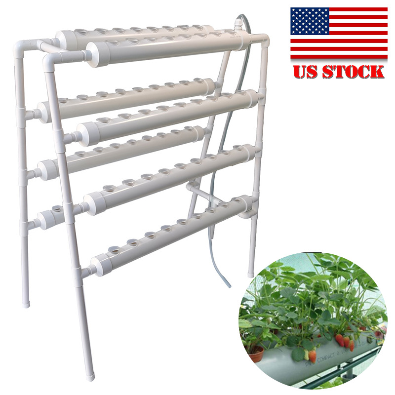 Ladder-Type Hydroponic 70 Plant Site Grow Kit Growing System 4 Layers 8 Pipes