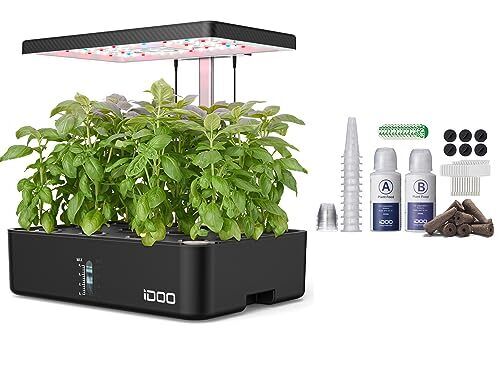 Hydroponics Growing System Kit 12Pods, Indoor Garden with LED Grow Light, Gif...