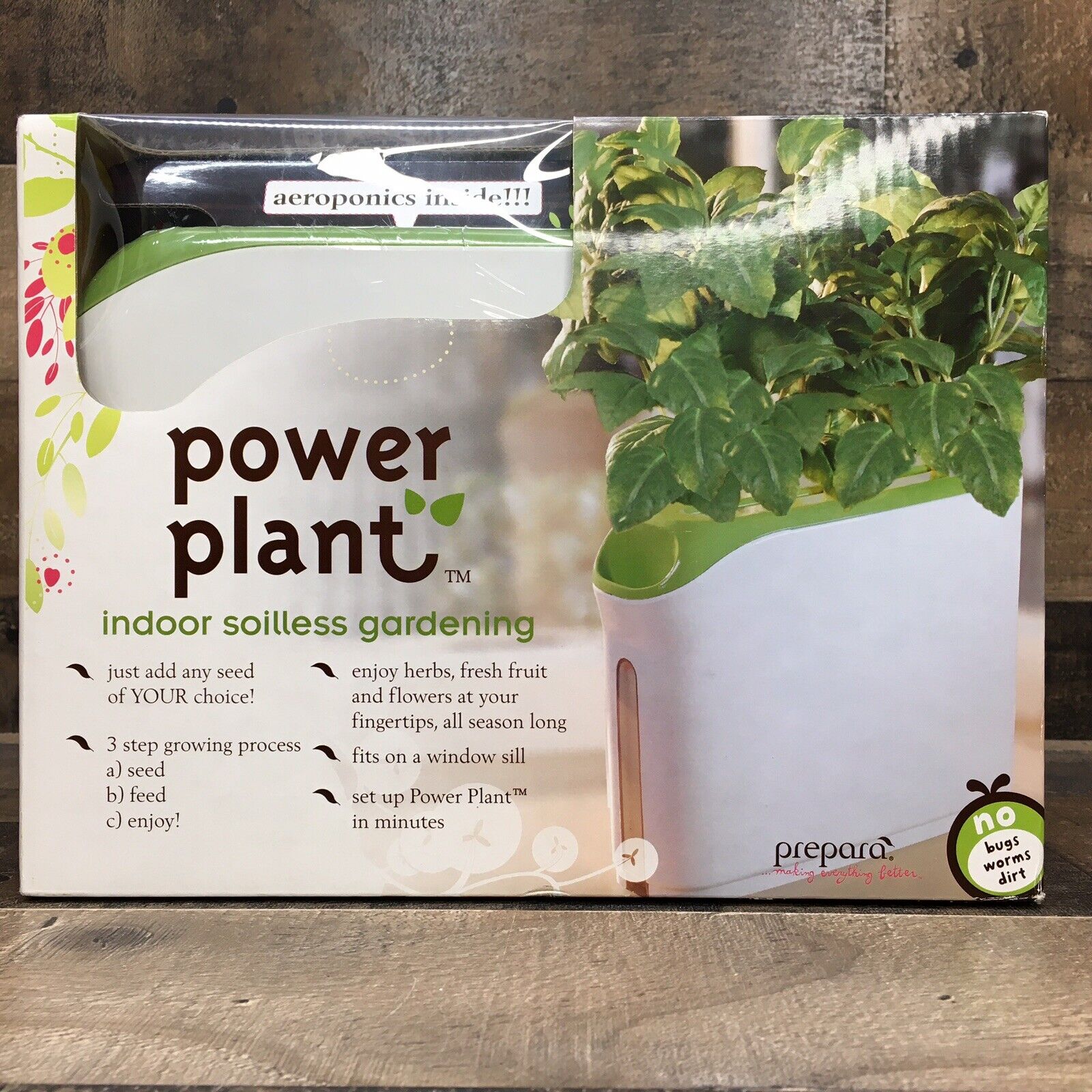 Prepara Power Plant Indoor Soilless Gardening Herb Hydroponic Kitchen Window Kit