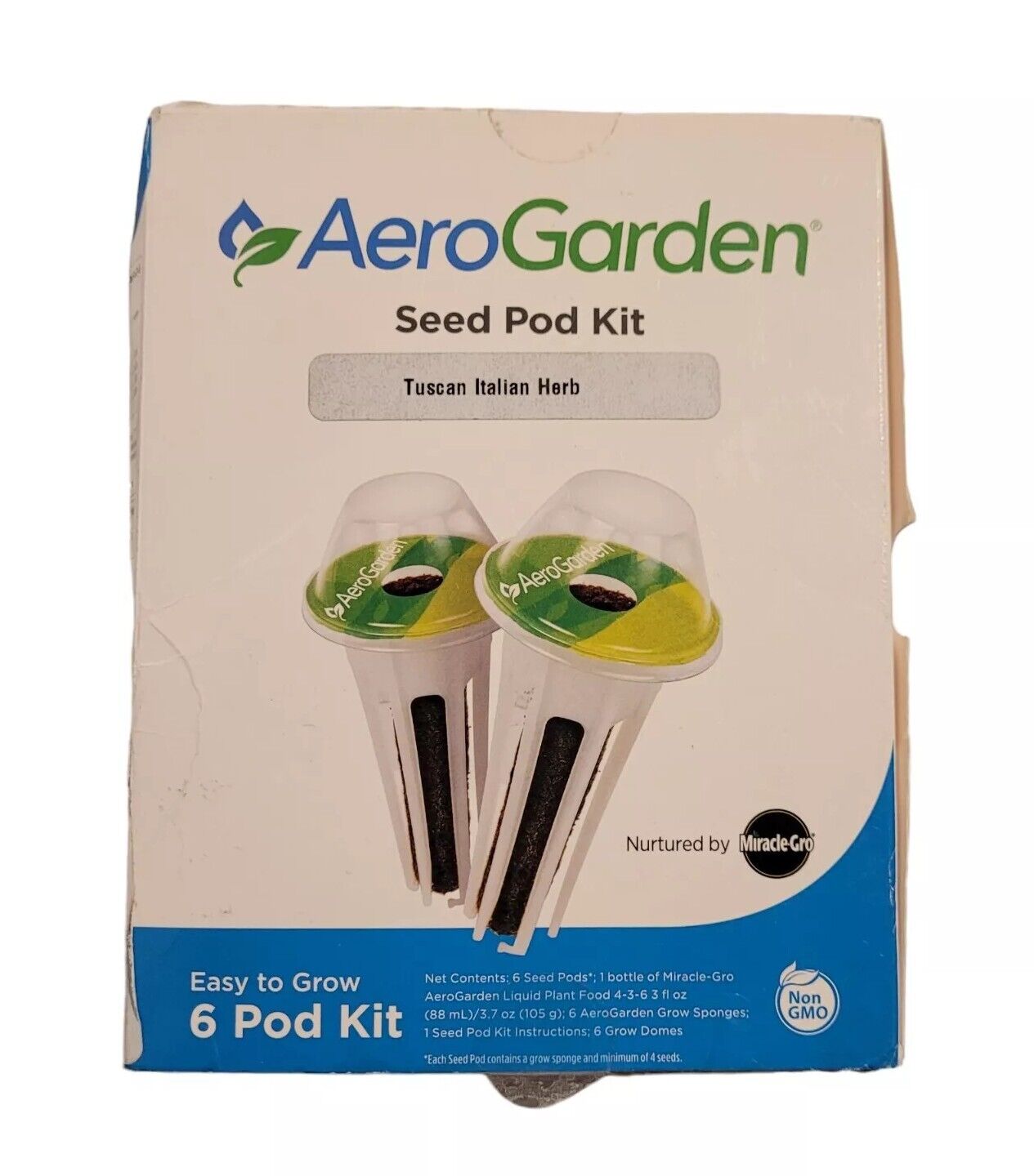 AeroGarden TUSCAN ITALIAN HERB 6 Pod Seed Kit OPEN BOX Sell By 8/31/24