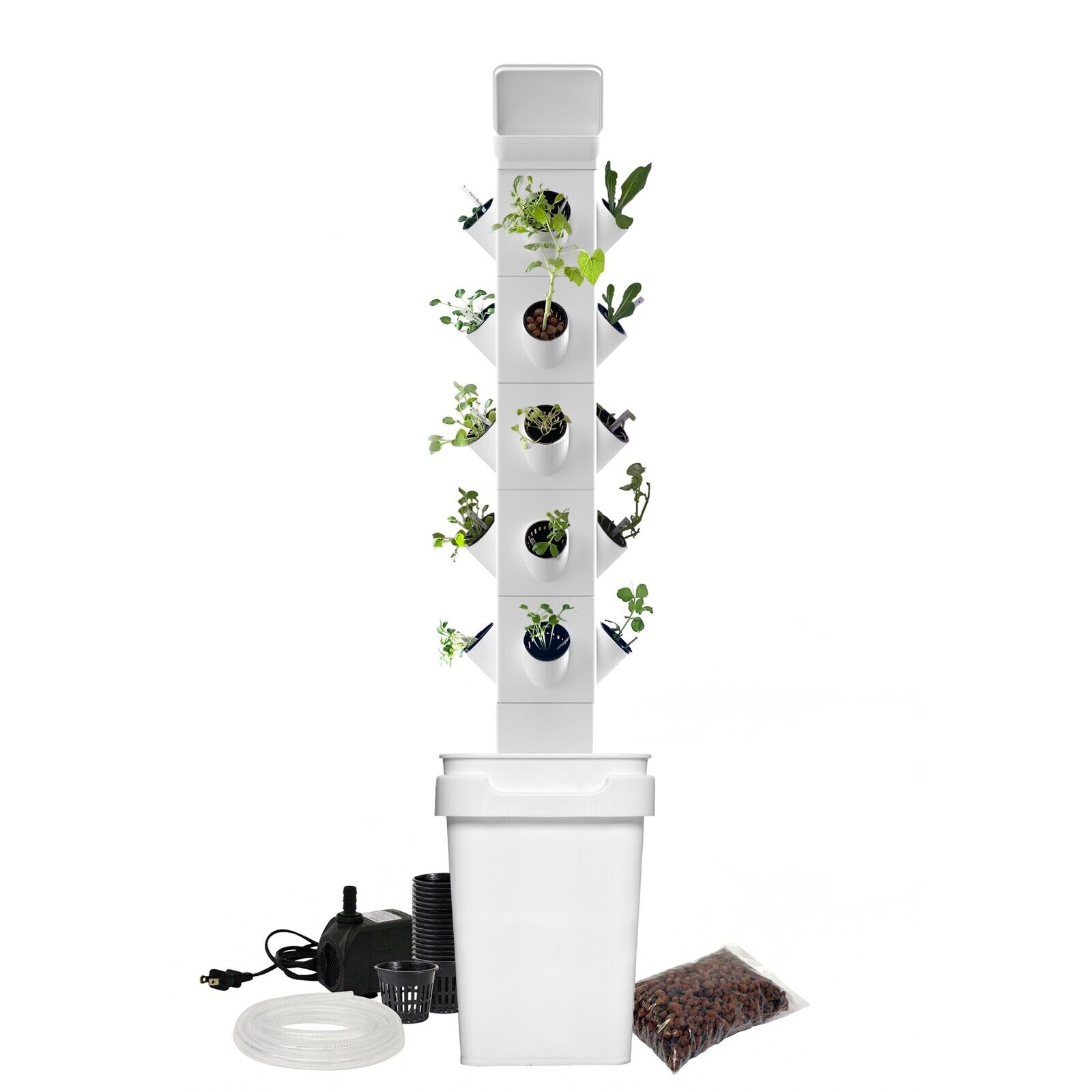 Vertical Hydroponic Garden Tower System Indoor Outdoor Home Grow Kit