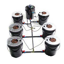 DWC 5 Gallon 6 Buckets Hydroponics Growing System Recirculating Growing Kit picture