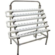 OPEN BOX  66 Holes Planting System Slant Hydroponic Site Grow Kit Stainless Rack picture