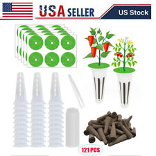 121 PCS Hydroponic Growing Kit Basket Pods Grow Replacement Growing Plant White picture