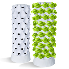 Vertical Hydroponic Garden Tower System Indoor Outdoor Home Grow Kit 80 Pots picture