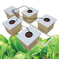 4 Sites Deep Water Culture Hydroponic System Grow Kit W/Submerged Pump DWC US picture