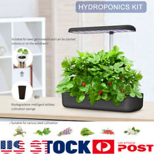 10 Pots Hydroponic Growing System Indoor Herb Garden Starter Kit LED Grow Lights picture