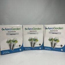 Lot Of 3 AeroGarden Salad Greens Southern Greens Seed Pod Kit 18 Pods Total 3/21 picture