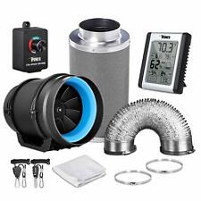 iPower 4''6''8'' Inline Grow Tent Ventilation Air Ducting Carbon Filter Fan Set picture