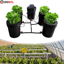 New 5-Gallon Hydroponics Grow System Recirculating Deep Water Culture Kit 5 Pots picture