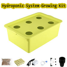 (6)Site DWC Deep Water Culture Hydroponic Growing System Kit ,Air Pump, Rockwool picture