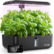 Indoor Hydroponics Growing System: 12 Pods with Remote LED Grow Light, Height Ad picture