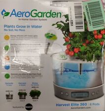 AeroGarden Harvest Elite 360 Hydroponic Indoor Garden Open Box Stainless  picture