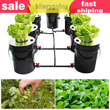 20L Indoor Deep Water Culture DWC Hydroponic System 6 Growing Sites W/ Pump US picture